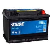 Аккумулятор EXIDE Excell 74R EB740 74Ач 680А обр. пол.