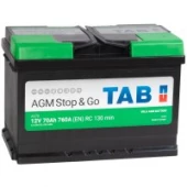 Аккумулятор TAB AGM 70R 70Ач 760А обр. пол.